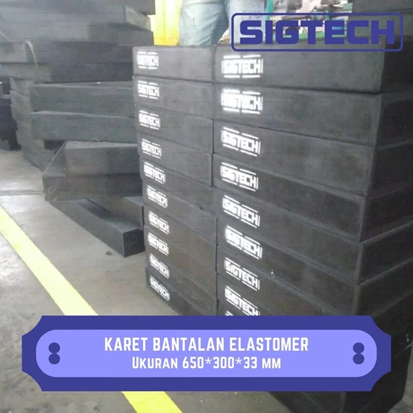 Rubber Elastomer Bearing Size 650 * 300 * 33 mm
