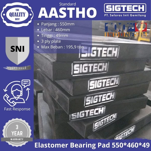 Elastomer Bearing Pad 550*460*49 mm