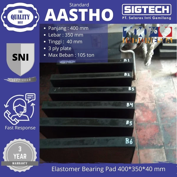 Elastomer Bearing Pad SIGTECH 400*350*40 mm