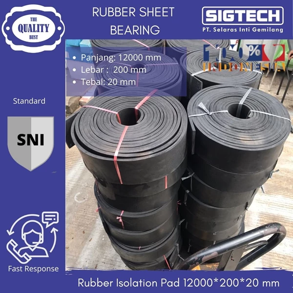 Rubber Isolation Pad SIGTECH 12000*200*20 mm SIG-RP