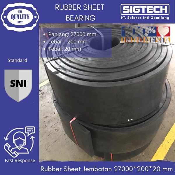 Rubber Sheet Jembatan SIGTECH 27000*200*20 mm SIG-BP