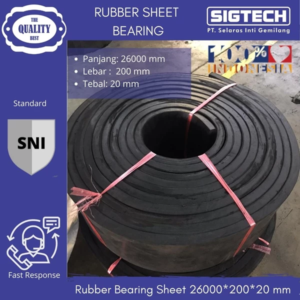 Rubber Bearing Sheet SIGTECH 26000*200*20 mm SIG-BP
